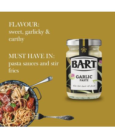 BART Garlic Paste Jar - Sweet & Flavoursome Garlic Ideal for Curry Stir fry & Pasta Sauce - Vegan & Gluten Free (6x90g Bulk Buy Set) - Buy Online on SooperMarket.com