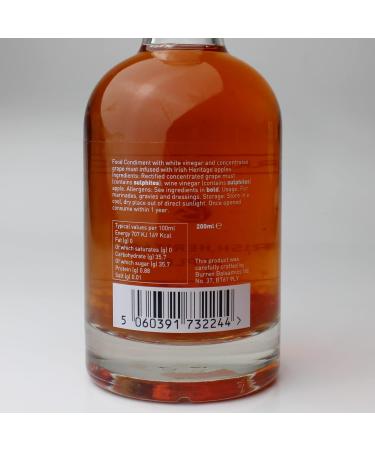 Burren Balsamics Irish Heritage Apple Infused White Balsamic Vinegar of Modena 200ml - Authentic Irish Flavor - Buy Online on SooperMarket.com