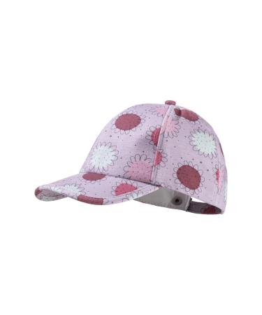 Sterntaler Baseball -Cap Flowers - Basecap Girl with UV 50+ - Test cap for babies with floral pressure made of flammary -jersey - baseball cap for babies with metal closure for size regulation 53 lilac