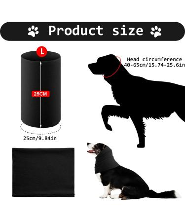 Amaxiu Dog Snood for Dog Neck and Ears Warmer Dog Ear Muffs Dog Neck and Ear Warmer Hood Pet Dog Snood Dogs Quiet Ear Covers Hood for Anxiety Relief Noise Protection Bathing Grooming(L Black) L Black - Buy Online on SooperMarket.com