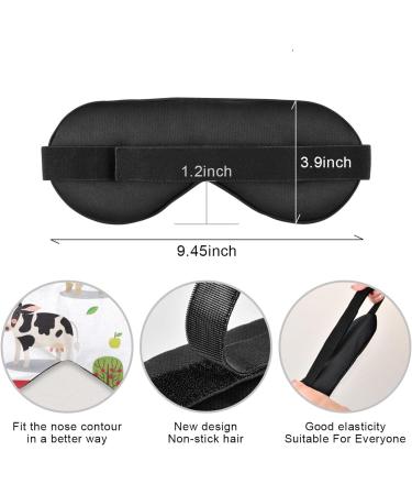 Haskirky Light Blocking Eye Mask for Adults - Breathable & Adjustable for Travel, Yoga, Meditation - Office Deep Sleep Goodies - Duck, Cow, Pig Designs - Buy Online on SooperMarket.com