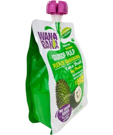 WanaBana Soursop Fruit Pulp 500g for Juice Smoothies Desserts Ice Cream Cocktails Sauces Soursop / Graviola / Guanabana - Buy Online on SooperMarket.com