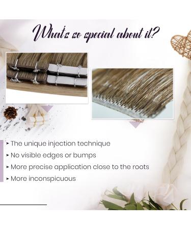 LAAVOO Real Hair Tape Extensions - 60cm Blond Ombre Balayage #8/27/60 | 5Pcs Virgin Hair Perfect for Seamless Volume & Length - Buy Online on SooperMarket.com