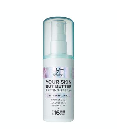 IT Cosmetics Your Skin But Better Setting Spray+ - Protects Makeup, Controls Shine, Provides Hydration - 16-Hour Hold - With Hyaluronic Acid, Coconut Water & Aloe Vera - 3.4 fl oz 3.38 Fl Oz (Pack of 1)