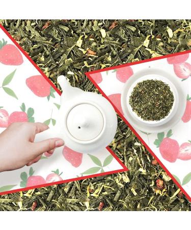 Plant Gift Strawberry Green Tea Oganic Fruit Herbal Tea All Natural Flavors Loose Leaf Apple Strawberry Orange Peel Grapes Peppermint Non GMO Vegan Tea Bags Into Iced Tea & Hot Tea 70G/2.5oz - Buy Online on SooperMarket.com