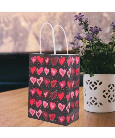 ULTECHNOVO 40 Pcs Valentine's Day Tote Paper Storage Bags Paper Favor Bags Kids Birthday Paper Goodie Bags Valentines Treat Bag Goodie Bags for Kids Valentine Bags with Handles Handheld Gift 1 count (Pack of 1) As Shown 2x4pcs - Buy Online on SooperMarket.com