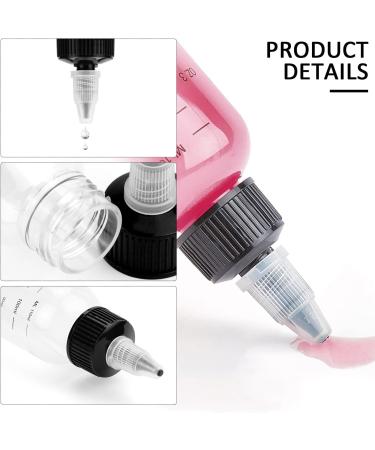 KVBUCC 8-pack 30/60/100/120ml Graduated Bottles With Pointed Mouth Squeeze Bottle Applicator With Cap Transparent Graduated Bottles Suitable For Hair Dye Hair Care Oil - Buy Online on SooperMarket.com
