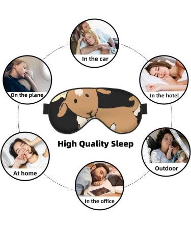 SSIMOO Brown Goat Soft Sleep Eye Mask - Breathable Eye Patch for Women | Ideal for Travel & Relaxation - Buy Online on SooperMarket.com