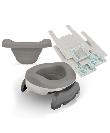 Potette Plus Potty Value Pack - Kalencom 2in1 Portable Potty & Reusable Collapsible Liner (White/Gray) - Buy Online on SooperMarket.com