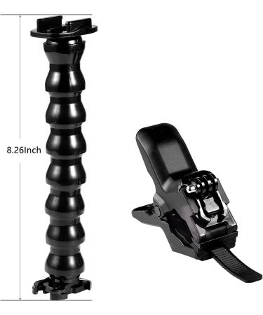 Suptig Jaws Flex Clamp Mount for GoPro and Action Cameras - Compatible with Hero 11, 10, 9, 8, 7, 6, 5, 4, Session, 3+, 3 and Arlo Pro - Gooseneck Mount for Versatile Angles - Buy Online on SooperMarket.com