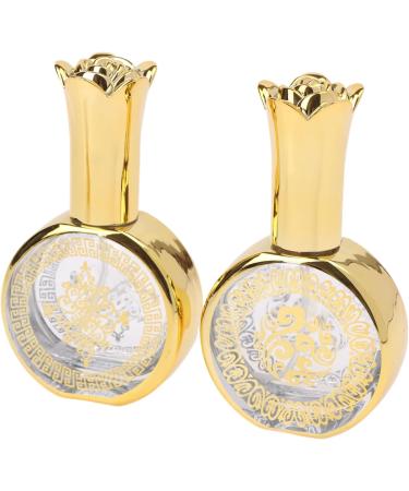 Yawdil 20ml Refillable Sample On Container Perfume Essential Gold Bottles Crystal Bottles Oil Glass Gold Electroplated Decorative Travel Empty Mini Carved Liquid Pressed Glass Bottle One Color RY0691 - Buy Online on SooperMarket.com
