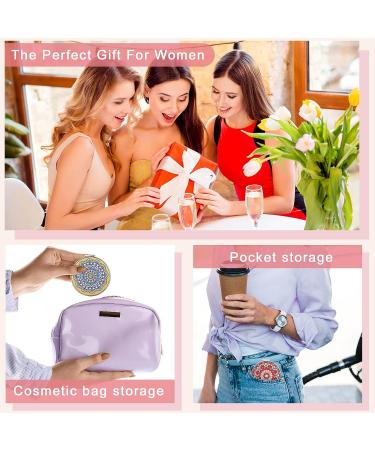 Berlune 10 Pcs Mandala Compact Mirror Bulk - Double Sided Makeup Mirror for Women & Girls - Portable Pocket Mirror Gift Set - Buy Online on SooperMarket.com
