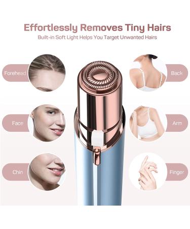 Gurelax Facial Hair Removal for Women - Rechargeable Painless Hair Remover with 2 Replacement Heads - Lady Face Electric Razor for Upper Lip, Chin, Mustache - Buy Online on SooperMarket.com