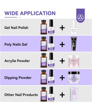Saviland Professional Nail Dehydrator and Primer Set - Non-Acid pH, Fast Air Dry Formula for Gel Polish and Acrylic Powder Application - 2X15ml - Buy Online on SooperMarket.com