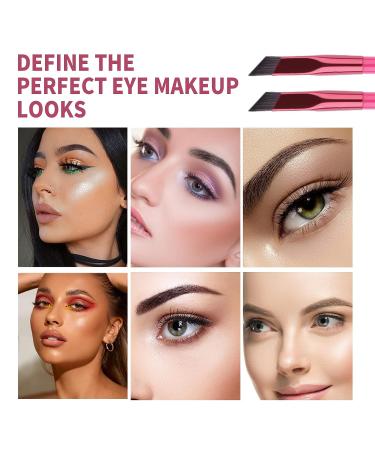 2 Pcs Multi-Function Angled Eyebrow Brushes for Perfect Brow Contouring - Professional and Precise Tools - Buy Online on SooperMarket.com