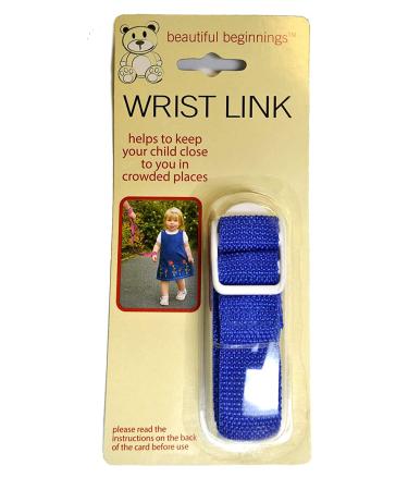 Beautiful Beginnings Adjustable Baby Wrist Link Rein Restrain Safety Toddler Walking in Assorted Color (18m-4yrs)