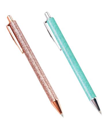 2 Pack Craft Weeding Pens Essential Adhesive Vinyl Tool Precision Needle Retractable Pin Pen for Craft Weeding Vinyl Air Release or Car Puncturing Installation Rose Gold and Turquoise Rose Gold & Turquoise