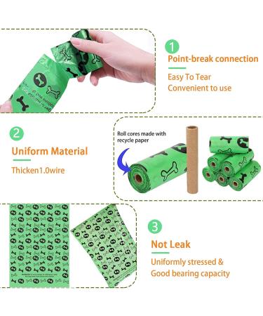 Nestling 300 Dog Poop Bags with Dispenser | Super Strong, Leak Proof & Biodegradable | Green Dog Waste Bags - Buy Online on SooperMarket.com