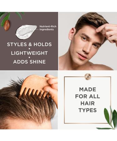 Argan Magic Medium Hold Pomade | Argan Oil Hair Styling Texture & Definition | Paraben Free Cruelty Free Made in USA (8 Oz - Buy Online on SooperMarket.com