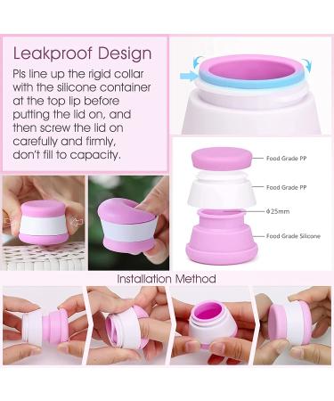 INSFIT 20g Silicone Cosmetic Containers | 5PCS BPA Free Leakproof Jars for Makeup Samples | Travel Size Cream Jars with Labels and Spatulas - Buy Online on SooperMarket.com
