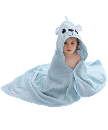 COOKY.D Bamboo Hooded Baby Bath Towel Toddler Wearable Blanket Boy Girl Large Size Animal Bathrobe Puppy 75x100cm Dog 75x100cm
