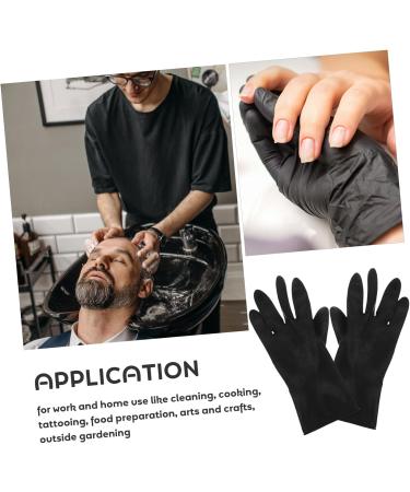 Gogogmee 3 Pairs Hair Shampoo Gloves Black Rubber Gloves Reusable Men Shampoo Dying Man Tool Belt Hair Dye Large - Buy Online on SooperMarket.com