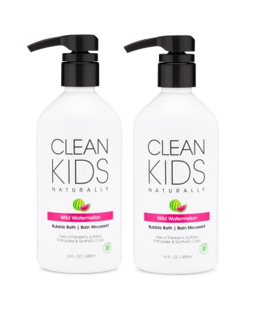 Clean Kids Naturally Wild Watermelon Bubble Bath  16oz (2)