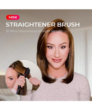 TYMO Portable Hair Straightener Brush - Lightweight Ionic Mini Hot Comb for Travel Dual Voltage Ceramic Tourmaline Straightening Brush for Women - Buy Online on SooperMarket.com