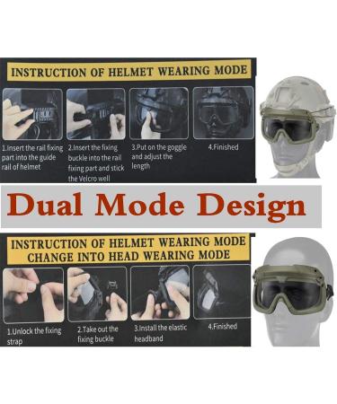 Fast Airsoft HelmetAirsoft Tactical Paintball Half Face Protection Mask and Goggles Set  for Paintball CS Game Set BK General type - Buy Online on SooperMarket.com