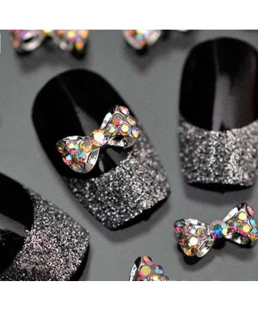Joyeee 10-Piece 3D Nail Art Decorations Acrylic Rhinestone Mix Design Nail DIY Decor Accessories - Bowtie
