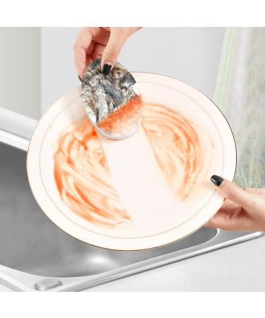 Kigai Sketch Wolf Scrubbing Sponge 3 Packs Reusable Dish Wash Scrub Sponge Clean Stubborn Oil Stains Anti-Scratch Cleaning Sponge for Kitchen Tableware - Buy Online on SooperMarket.com