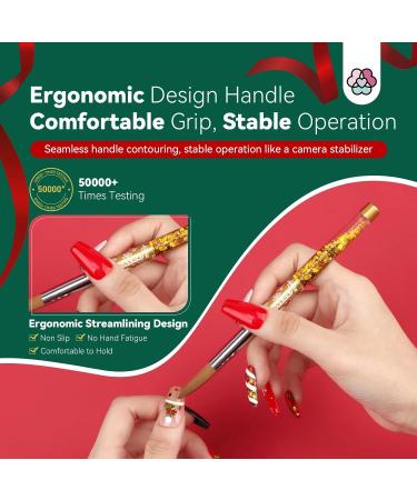 Saviland Christmas Acrylic Nail Brush Set - 4PCS Nail Art Brushes for Acrylic Powder & Liquid Monomer - Glitter Nail Art Tool for Manicure - Women's Gift Set (Size 6/10/12/14) - Buy Online on SooperMarket.com