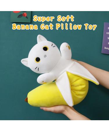 Yamepuia 21 Long Banana Cat Plush Body Pillow - Cute Kawaii Yellow Cat Throw Pillow for Kids - Perfect Gift for Boys and Girls - Buy Online on SooperMarket.com