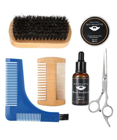 Premium Bart Care Set with Bare Scooter | Beard Oil Balm & Brush Set - Perfect for Bearded Men | International Shipping - Buy Online on SooperMarket.com
