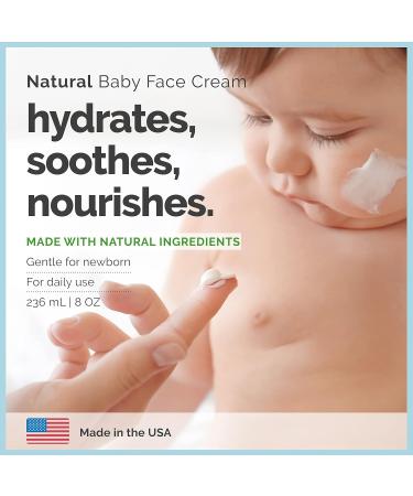Baby Face Cream - Calming Chamomile & Vitamin E - Organic Shea Lotion for Sensitive Skin - Hypoallergenic Sulfate-Free - 4oz - Made in USA - Buy Online on SooperMarket.com