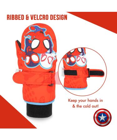 Spiderman Toddler Snow Gloves | 3M Thinsulate Waterproof Mittens for Kids 2-5 Years | Winter Gloves with Spidey and Friends - Buy Online on SooperMarket.com