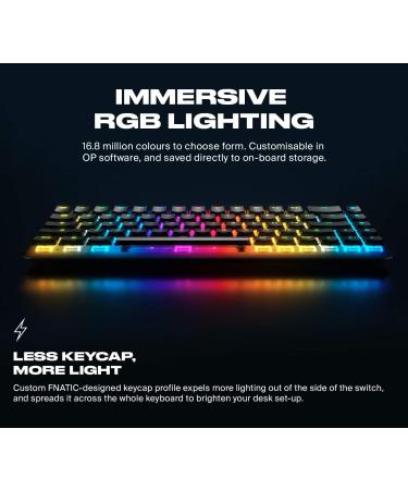 Fnatic Gear Streak65 | Compact Mechanical Gaming Keyboard | LED RGB Backlight | Speed Silver Switch | 65% Layout | DE QWERTZ - Buy Online on SooperMarket.com