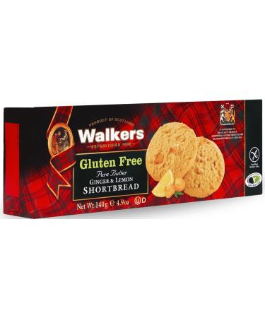 Walker's Gluten Free Pure Butter Chocolate Chip and Ginger & Lemon Shortbread Rounds - 2 x 140 grams - Buy Online on SooperMarket.com