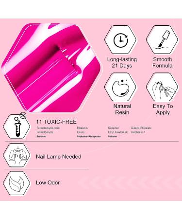 SAVILAND French Gel Nail Polish Set - 6 Spring Colors 10ML Soak Off Gel Polish Kit for Salon Quality French Tip Manicures - Orange, Yellow, Green, Hot Pink, Blue - Perfect for Home DIY Nail Art - Buy Online on SooperMarket.com