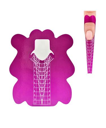 200Pcs Professional Stiletto Nail Forms - Self-Adhesive Sticker for Nail Extension - Pink and Silver - HJ-NTF051 - Buy Online on SooperMarket.com