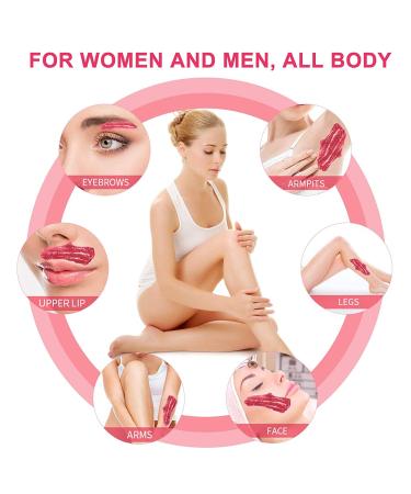 Yovanpur Hard Wax Beads for Hair Removal - 300g (10 Oz) - Ideal for Brazilian Waxing - Gentle on Sensitive Skin - Includes 10 Wax Sticks - Rose Pink - Buy Online on SooperMarket.com