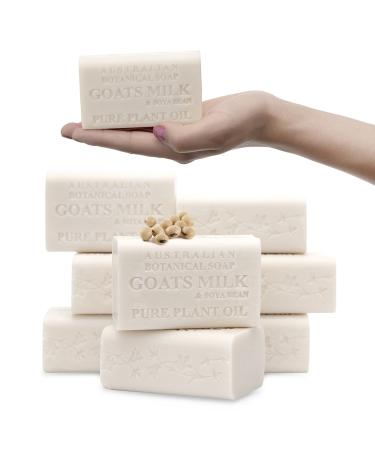 Australian Botanical Soap, Goat's Milk & Soya Bean Oil Pure Plant Oil Soap, 6.8 oz. 193g Bars - 8 Count - Packaging May Vary Original 6.8 Ounce (Pack of 8)