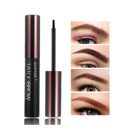 Peel Off Tattoo Eyebrow Gel Natural Eye Brow Gel Natural Eyebrow Tattoo Waterproof Long Lasting Easy Peel Off Eyebrow Tattoo Makeup (Brown)