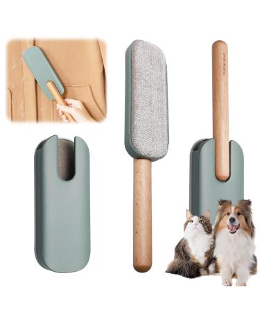 Cat hair remover lint removal clothing hairy lint brush for animal hair animal hair remover brush for clothing remove reusable lint brush (green)