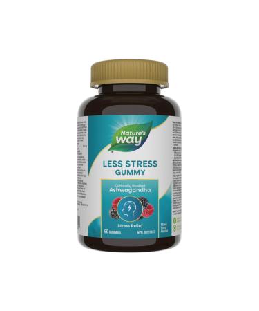 Nature's Way Less Stress Gummies Clinically Studied Ashwagandha Supplement for Adults Help to Reduce the Symptoms of Stress Natural Mixed Berry Flavour 60 Gummies