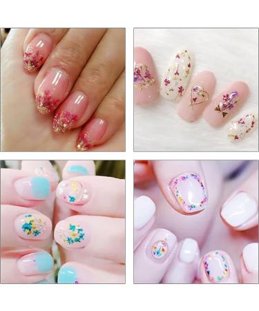 1Box 3D Dried Flower Nails Art Nail Accessories Elegant Nails Art Adornments Decoration Perfect For Nail Decoration Mixed Flowers For Nails Art S053B - Buy Online on SooperMarket.com