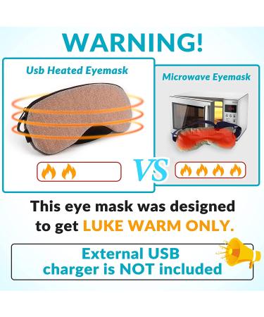 Portable USB Heated Steam Eye Mask with Ice Gels - Mother's Day Gift - Gray - Buy Online on SooperMarket.com