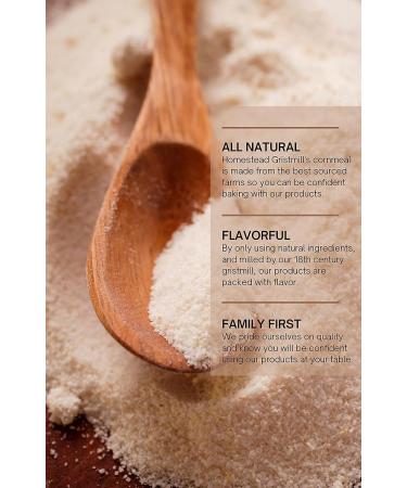 Homestead Gristmill Stone Ground White Cornmeal - 10 lbs - Non-GMO, Chemical-Free, Made in USA - Buy Online on SooperMarket.com