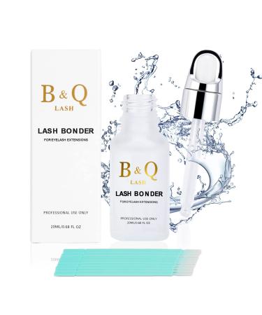 Lash Bonder for Eyelash Extensions 20ML B&Q Lash Sealant Super Bonder for Lash Extensions Long-Lasting Eyelash Bonder Lash Accelerator With Micro Brushes Waterproof and Oil Proof(Bonder 20ml) Eyelash Extension Bonder-20m...