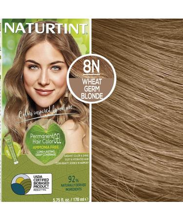 Naturtint 8N Wheat Germ Blonde Hair Color - Pack of 6 | Ammonia Free, Vegan & Cruelty Free | Up to 100% Gray Coverage | Long Lasting Results - Buy Online on SooperMarket.com